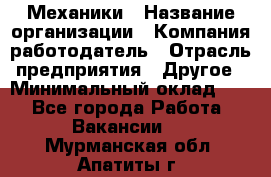 Механики › Название организации ­ Компания-работодатель › Отрасль предприятия ­ Другое › Минимальный оклад ­ 1 - Все города Работа » Вакансии   . Мурманская обл.,Апатиты г.